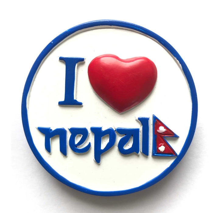 I Love Nepal 3D Fridge Magnet, Refrigerator Magnet