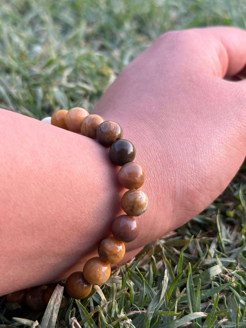 Mookaite Jasper Bracelet – Multicolor 8mm Gemstone Stretch Bracelet