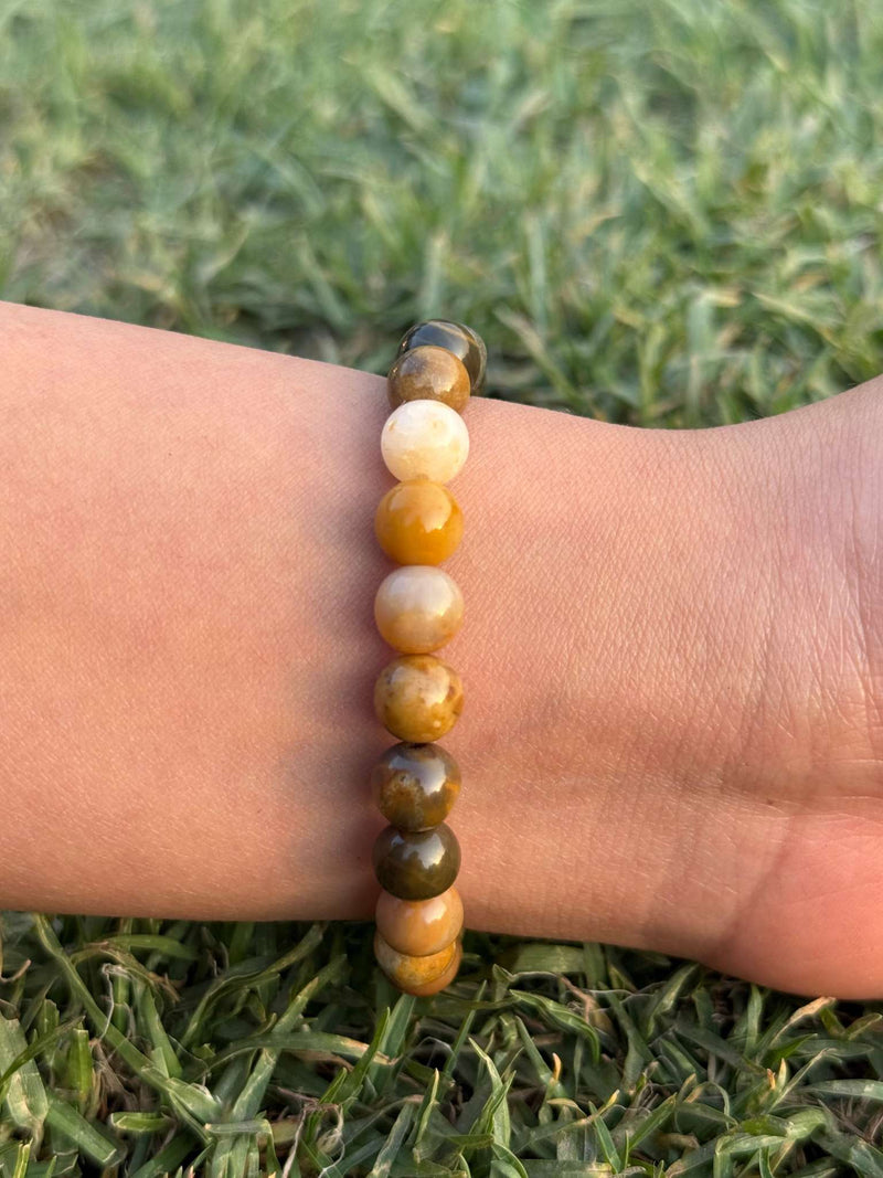 Mookaite Jasper Bracelet – Multicolor 8mm Gemstone Stretch Bracelet