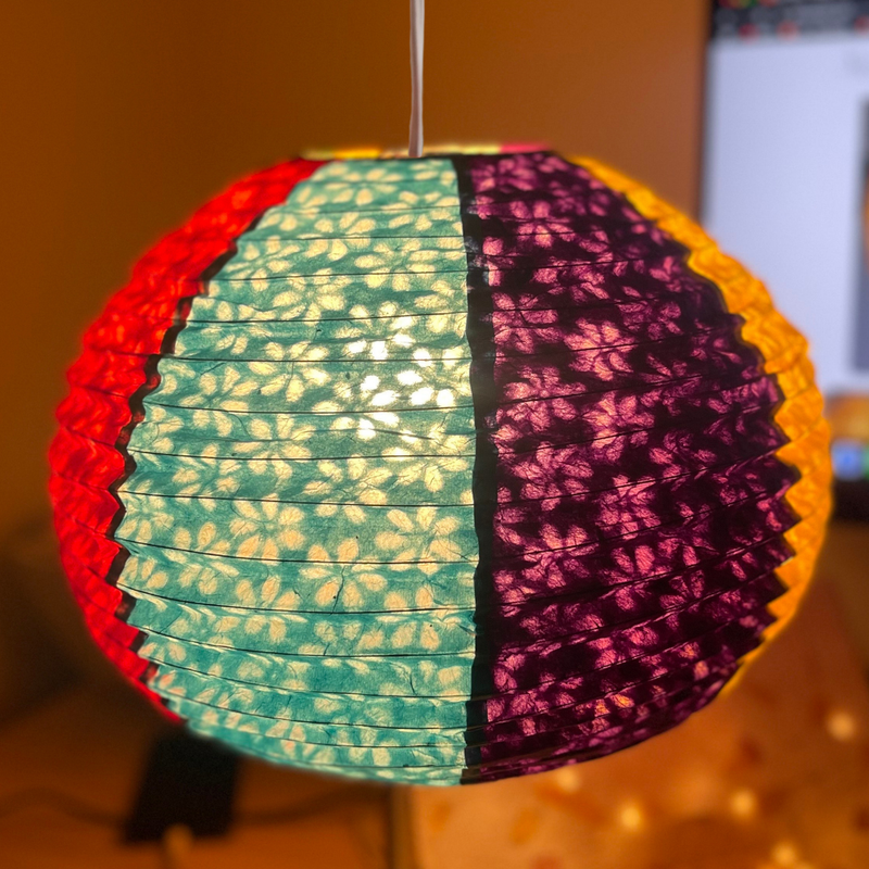 Multicolor Paper Lampshades - Handmade Lokta Paper Lampshade