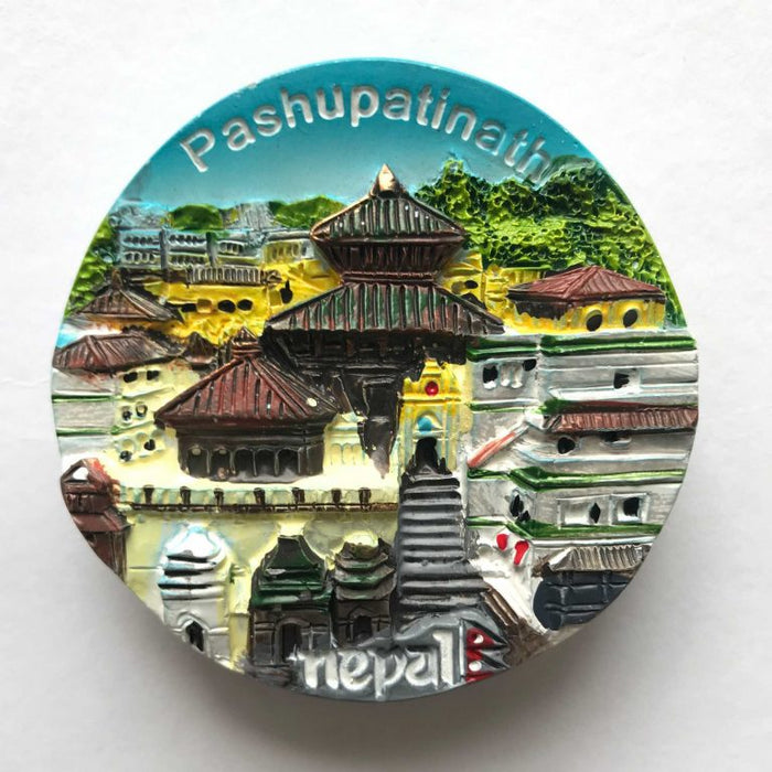 Pashupatinath 3D Fridge Magnet, Refrigerator Magnet Circular