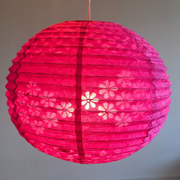 Rice Paper Lampshades - Handmade Lokta Paper Lampshade - Pink main