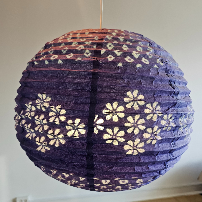 Paper Lampshades - Handmade Lokta Paper Lampshade - Purple main