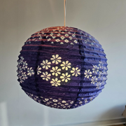 Paper Lampshades - Handmade Lokta Paper Lampshade - Purple