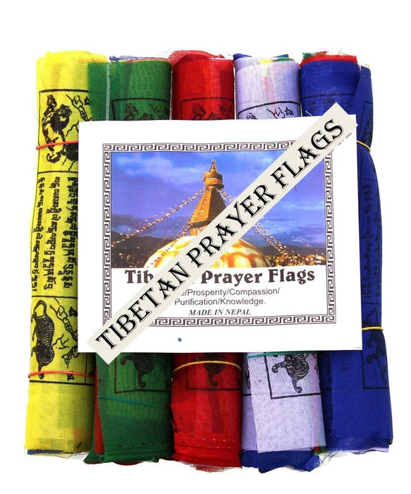 50 Tibetan Prayer Flag Buddhist Medium, Multi Color prayer Flag, Small 5" flags