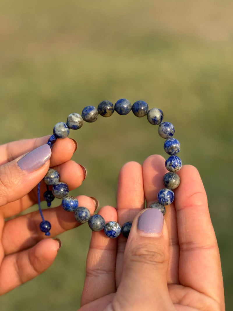 Sodalite Bracelet – Natural Blue 8mm Gemstone Bead Bracelet