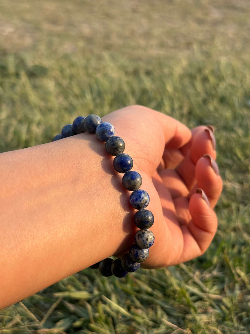Sodalite Bracelet – Natural Blue 8mm Gemstone Bead Bracelet