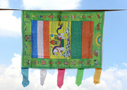 Tibetan Windhorse Silk Banner Prayer Flags vertical