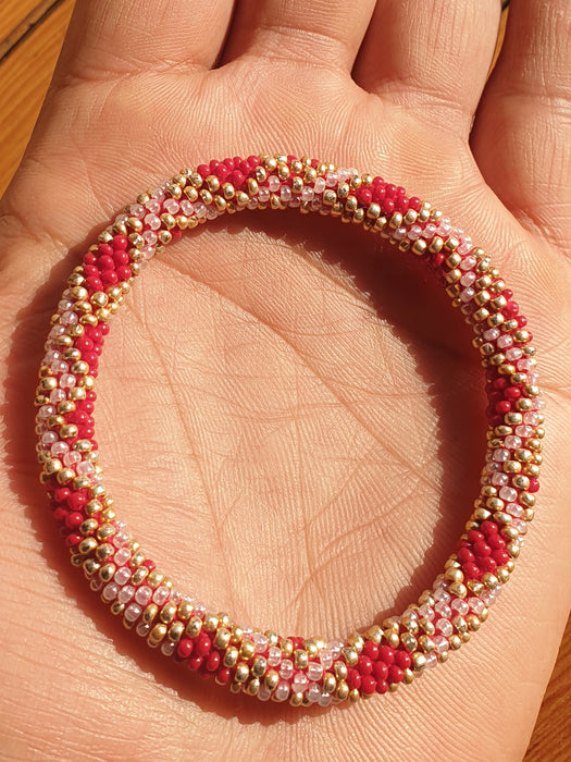 BeadsJoy  Nepal Bracelet Red Love