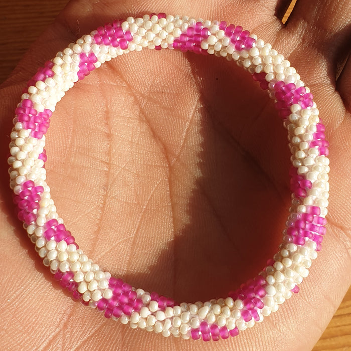 BeadsJoy  Nepal Bracelets Pink Love