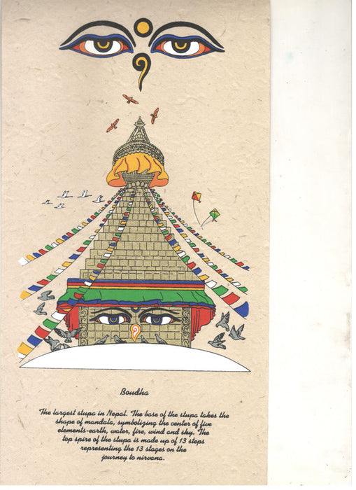 Boudha -Lokta paper wall hanging poster