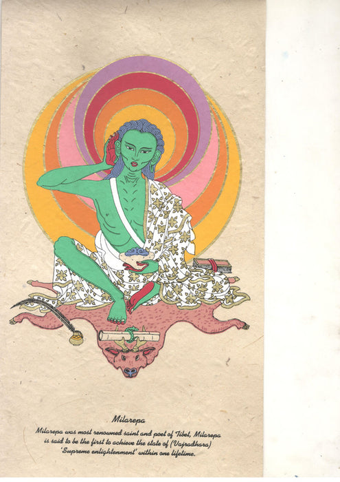 Milarepa -Lokta paper wall hanging poster