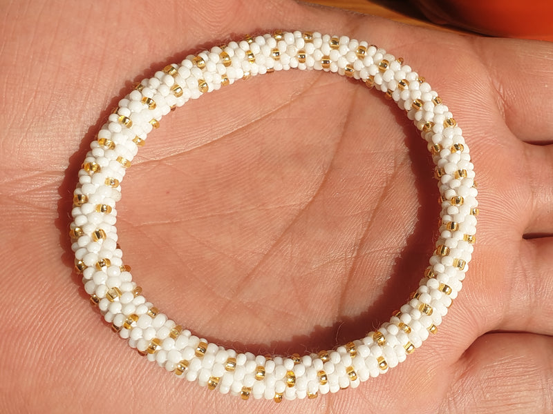 BeadsJoy Nepal Bracelets Golden Dotted Spot BJHNPB15