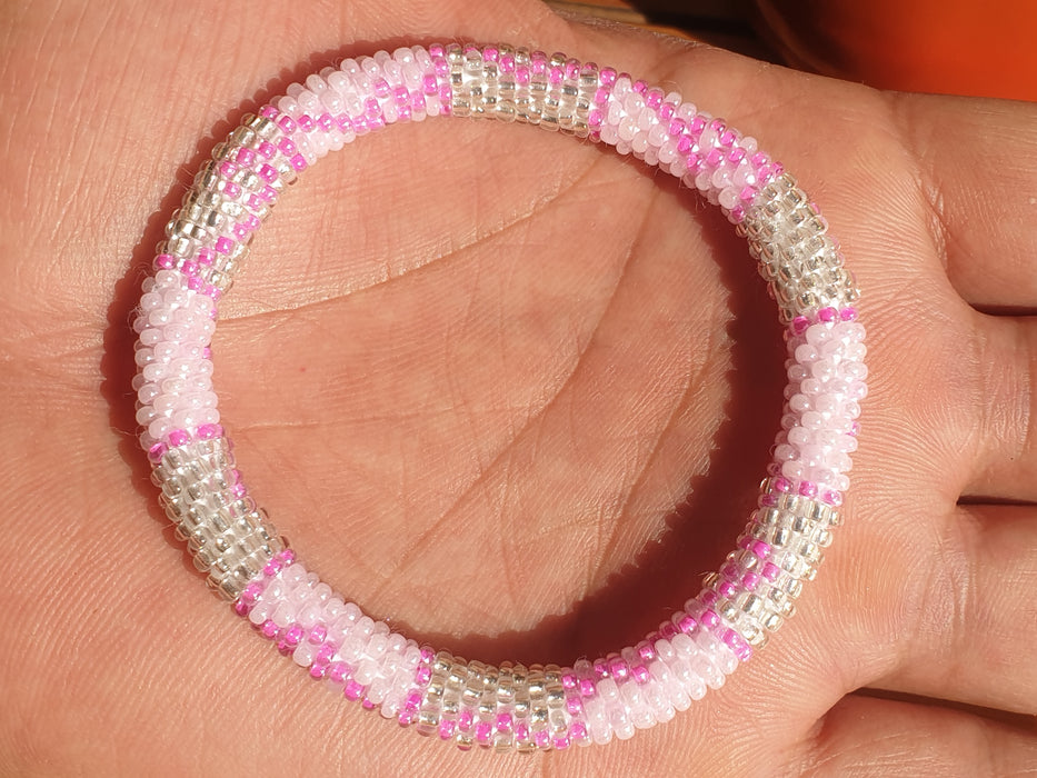 BeadsJoy Nepal Bracelets Pink BJHNPB6